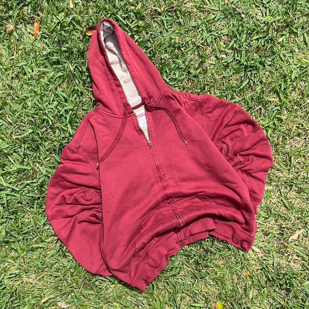 Vintage Levi’s Burgundy Zip-Up Hoodie